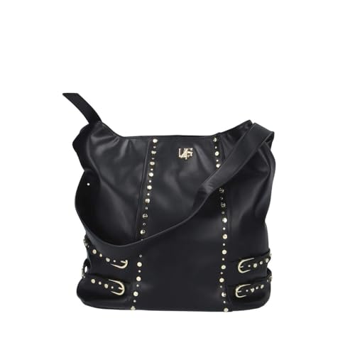 Chiusura: magnete 4US Cesare Paciotti - Borsa hobo in ecopelle, nero (28.5 X 38 X 17 cm)