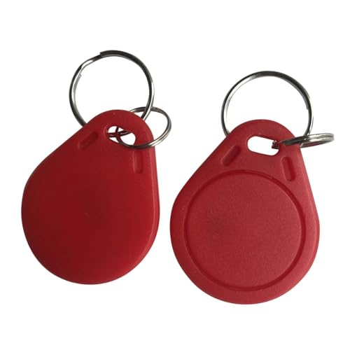 UID Tag Key Fob,13.56mhz, Changeable Writable Rewritable Programmable (Pack of 5) (red)