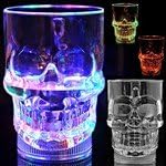 7 Colors Inductive Rainbow Color LED Cup Wineglass Drinking Ware Flashing Light Cup for Home Bar - Skull Shape