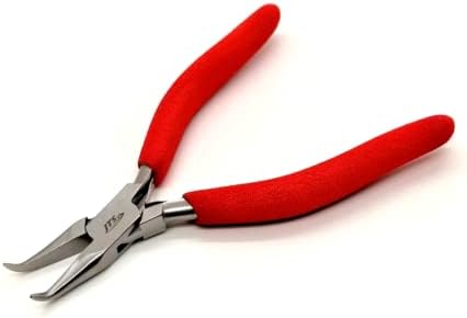 Ergonomic Bent Nose Pliers Wire Wrapping with Foam Handles Jewelry Making Tool By JTS