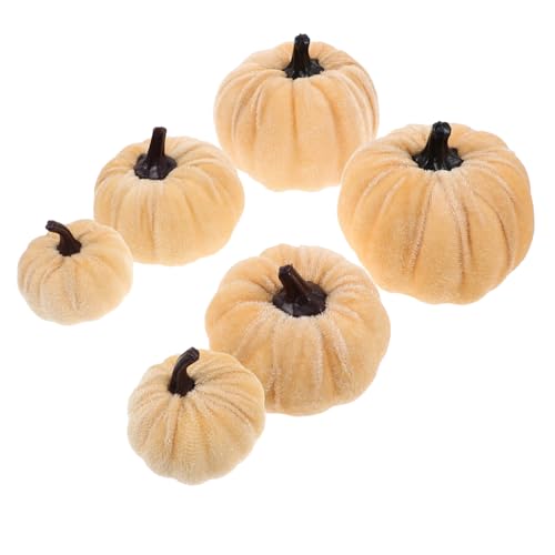 Pumpkins artificiels légers pour centres de table sans rayure x6