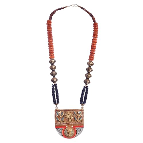 Image of AAKRITI ART CREATIONS Handcrafted Tribal Dhokra Necklace Collection | Royal, Pharaoh & Butterfly-Inspired Artisan Brass Statement Jewelry | Ethnic, Elegant & Artistic Necklaces for Women