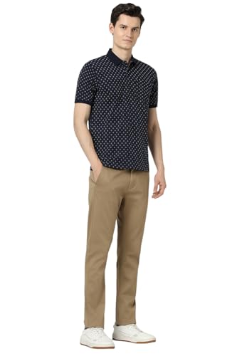 Image of Peter England Men's Cotton Regular Fit All Over Printed T-Shirt | Rich
