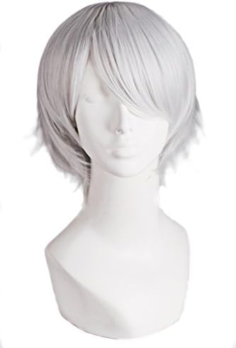 MapofBeauty Men's Short Straight Cosplay Costume Wig (Black)