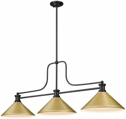 Z-Lite 725-3MB-MSG Melange Pendant, 3-Light 300 Total Watts, Matte Black
