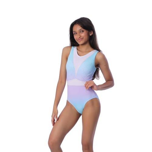 Image of IKAANYA Girls /Women Sleeveless Leotard - Ideal for Gymnastics, Dance, Yoga, Acrobatics or Performance (Toddlers, Kids, Adults)