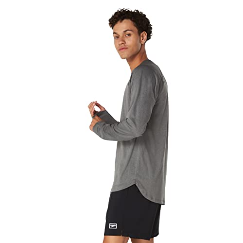 Image of Speedo Men's UV Swim Shirt Basic Easy Long Sleeve Regular Fit