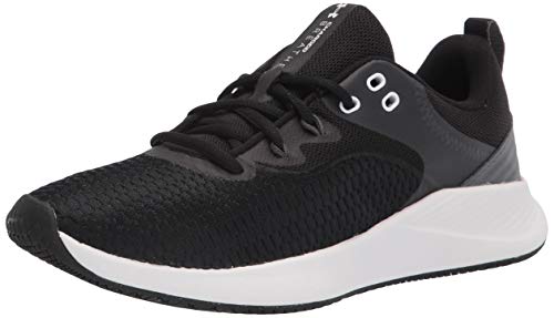 Under Armour womens Charged Breathe 3 Cross Trainer, Black White, 9.5 US