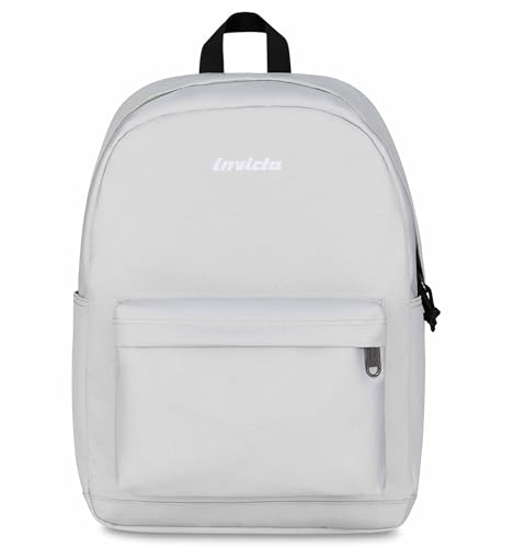 Sac à dos d'école Invicta Carlson gris pour le collège et le lycée des filles