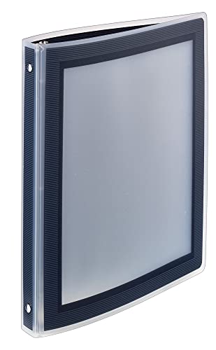 Avery Flexi-View 3 Ring Binder, 1/2 Inch Round Rings, 1 Black Binder (15767) #TOP4
