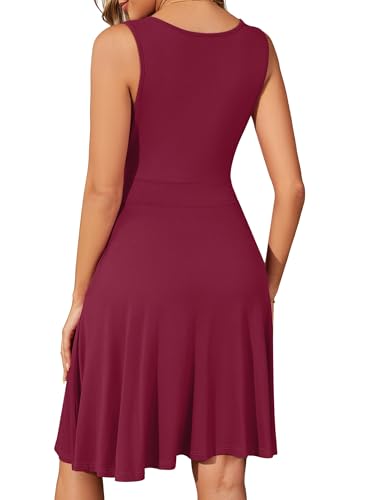 Image of WEACZZY Women's Summer Sleeveless Casual Dresses V-Neck Wrap Floral Holiday Tank Dress Flowy Beach Sundress with Pockets