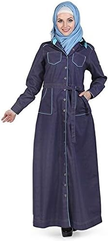 Denim Long Dress Abaya