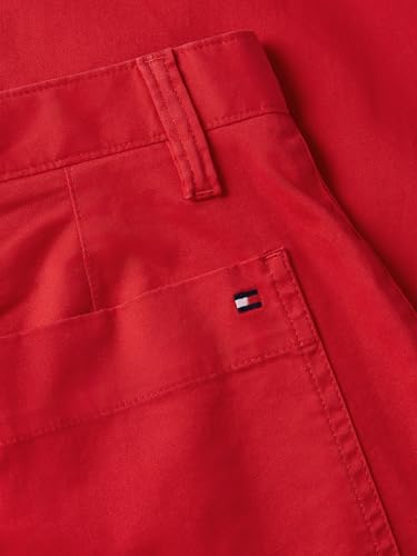 Image of Tommy Hilfiger Women's Twill Straight Chino Pants with Stretch Mid Rise Ankle Pants