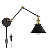 METAL VINTAGE FOYER WALL STOP: lampes murales ​bras pivotant à roulement réglable est largement utilisée dans la maison, la décoration de fête de vacances, et peut également être idéale pour la chambre à coucher, la salle à manger, le bureau, les bars et les restaurants, etc.