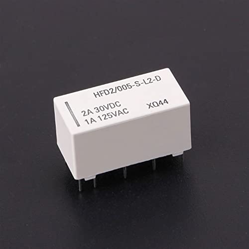 Relais de verrouillage bistable 5V HFD2/005-S-L2-D DPDT 2A pour circuit imprimé - 3