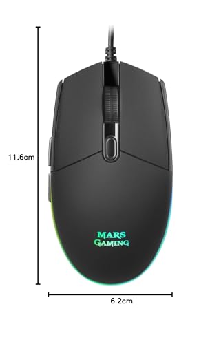 MMG, Mouse Gaming Compatto 3200 DPI RGB Flow, Switch Meccanici HUANO, Design Leggero Antiscivolo, 6 Pulsanti, Windows/Linux/Mac/PS4/PS5/XBOX ONE/XBOX SERIES X-S, Nero - Mouse gaming - Immagine 5