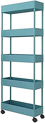Rack de armazenamento de cozinha, carrinho de armazenamento de 5 camadas com rodas, carrinho utilitá