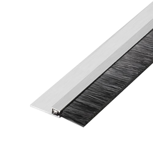 Bande de joint de brosse de porte alu argent 110mm