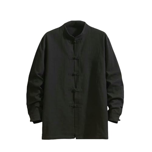 Chemise coton et lin style chinois homme anti-transpiration été