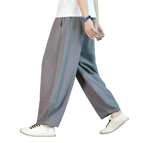 Pantalon sarouel minimaliste style chinois ultra léger pour homme zen