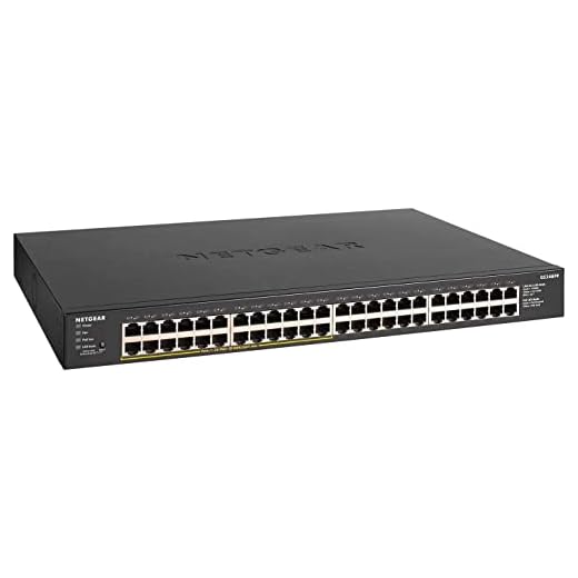NETGEAR Switch PoE de 48 Puertos GS348PP, Switch Ethernet Unmanaged, Switch Gigabit con 24 x PoE+ a 380W, montaje sobremesa/bastidor, metal resistente