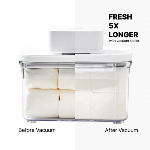 Vakuen Premium Airtight Food Storage Containers & Vacuum Sealer Machine Starter Set, 5-Piece, Bpa Free, 100% Leak Proof, Keep Food Fresh Up To 5 Times Longer Than Non-Vacuum Storage. #TOP4