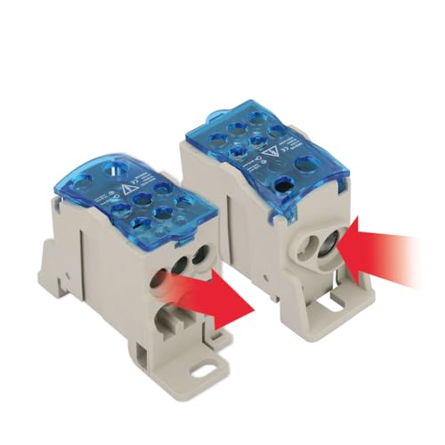 Lwuey LWUEY7YM89XCSDG Universal Power Junction Box, Ukk-125A Block Distribution Box Flame Retardant Shell Blocking Powering Distributions Boxes High Voltage Cabinets Din Rail Terminal Blocks Electric Wire Connector thumb #3