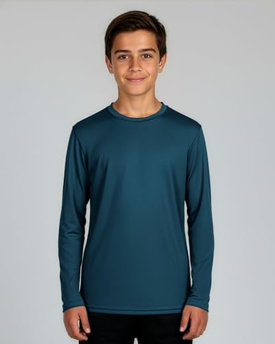 Image of Real Essentials 5 Pack: Men's Dry-Fit Moisture Wicking Active Athletic Performance Crew T-Shirt