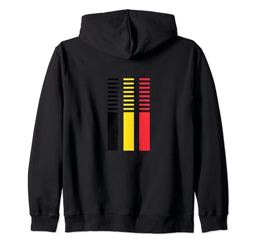 Flag Belgium Zip Hoodie, Black, S
