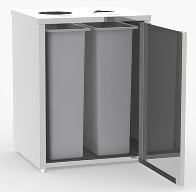 Lakeside 3312 Waste And Recyling Stations Stainless Steel