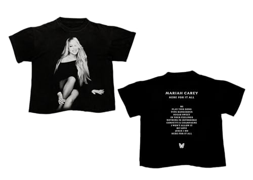 Mariah Carey Unisex-Adult Official Merch Here for It All Tracklist T-Shirt