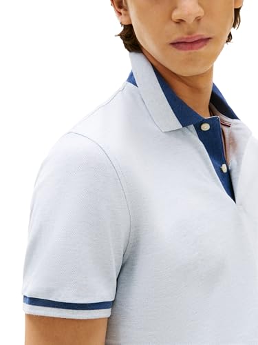 Image of Tommy Hilfiger Men's Short Sleeve Casual Polo Shirts in Regular Fit with Stretch and Contrast Collar Designs