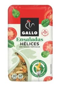 Authentic Spanish Tri-Colour Pasta Twists (Hélices) - 450g Pack - Value Multipack of 4 (1.8kg Total) - With Tomato & Spinach - Premium Durum Wheat Fusilli for Salads