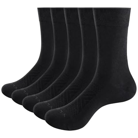 YUEDGE Casual Cotton Crew Socks for Men Cover