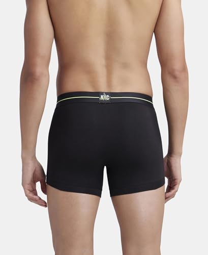 Image of Jockey NY16 Men's Super Combed Cotton Elastane Stretch Solid Trunk with Ultrasoft Waistband (Pack of 2)