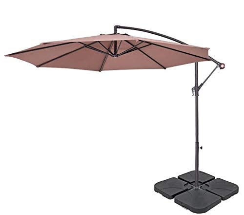 Garden & Outdoors UV Resistant Garden Cantilever Hanging Umbrella with