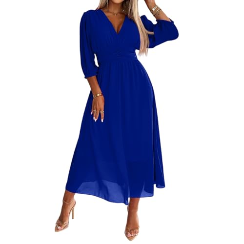 chiffonkleid damen hochzeitsgast kleid damen musselin kleid maxikleid wickelkleid elegant cocktailkleid hochzeitsgast luftige sommerkleider schicke...