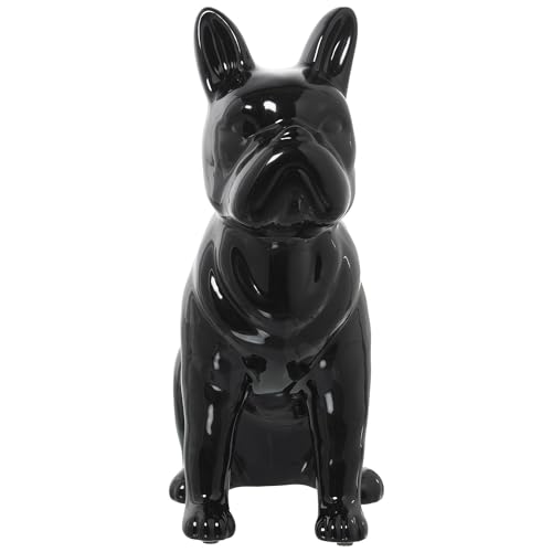 Statuette chien assis DRW céramique noire pour sublimer votre entrée - 4