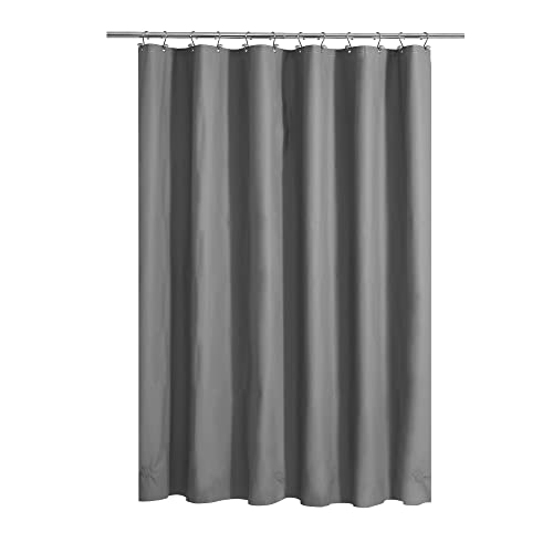 Image of Barossa Design Gray Shower Curtain Liner - Premium PEVA Shower Liner for Bathroom, BPA & PVC Free, No Chemical Smell, Lightweight Standard Size Bath Curtain with 3 Magnets, Metal Grommets - Dark Gray