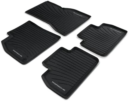 Porsche Macan Electric All-Weather Floor Mats, Black, 4-Piece Set, Custom Fit with Ve...
