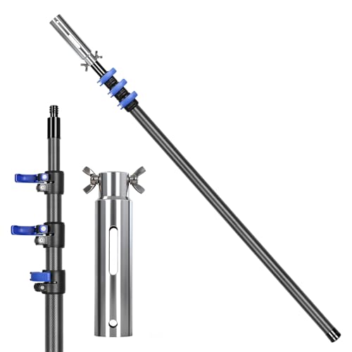 DOBEN 16FT Carbon Fiber Telescopic Pool Pole for Skimmer Net & Brush