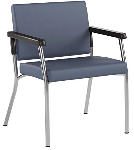 Office Star Bariatric Big and Tall Medical Office Chair with Extra Wide 26\" Seat and Sturdy Metal Frame with Back Reinforcement, Dillon Blue Faux Leather Fabric, 400 Pound Capacity - Thumbnail 6