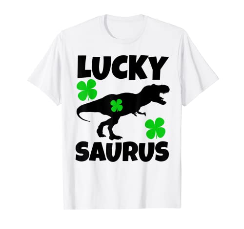 Lucky St Patricks Day Shirt Lucky-Saurus T-Shirt