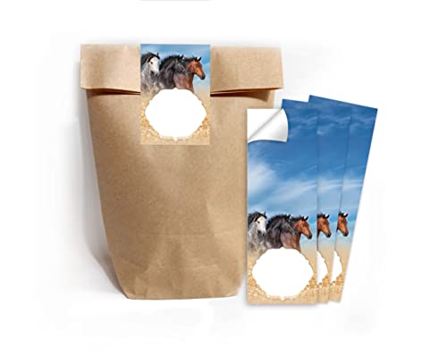 Junapack Lot de 12 cartes d'invitation pour 8e anniversaire d'enfant huitième anniversaire fille trois chevaux avec 12… - Image 7