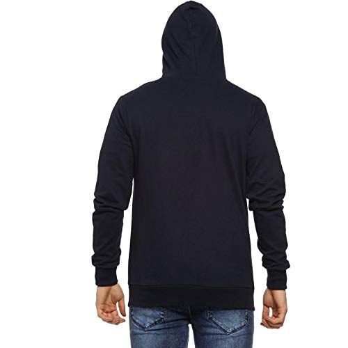 Image of Campus Sutra Men's Regular Fit Zipper Sweatshirt with Hoodie for Winter Wear | Full Sleeve | Cotton Sweatshirt | Casual Sweatshirt for Men|Western Stylish Sweatshirt for Man
