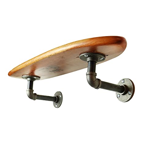 TGM Skateboards Vintage Mahogany Skate Shelf with Pipe Mount