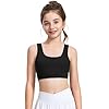 JOCMIC Girls Sports Bras Soft Tranning Bra with Removable Padding Yoga Crop Tops for Teens