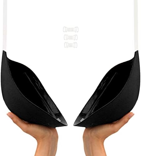 Sticky Bra Breast Lift Strapless - Plus Size Backless Bra Nippless Covers Push Up Invisible for Women DDD Black