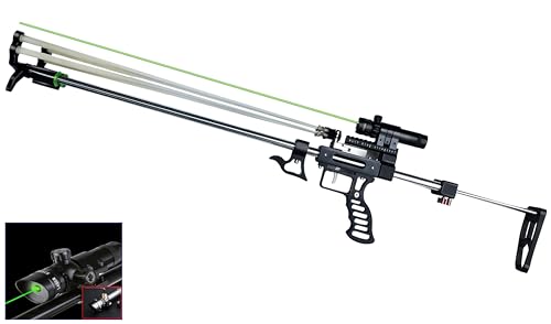 Slingshot Rifle Sight Aiming 14mm Optical axis 0-99 cm Adjustable Pull Distance Equipped with Stainless Steel Sprinkling Initial Speed of Steel Ball 300fps high Power Slingshot