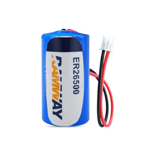 MEELER 6 PCS C Size 3.6V 9000mAh Lithium Battery for ER26500 with 2.54 White Plug